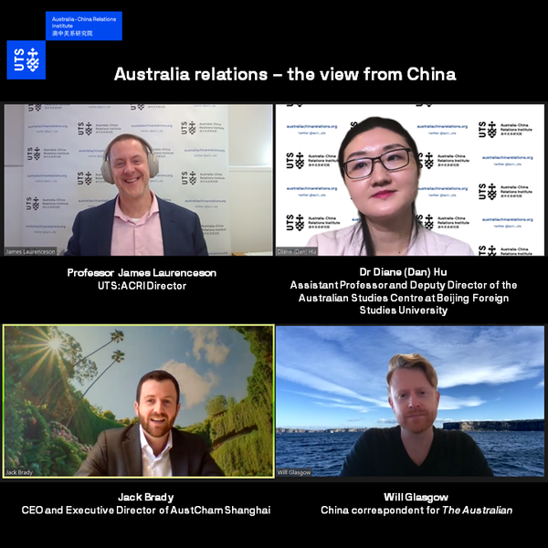 UTS:ACRI WEBINAR: Australia relations – the view from China